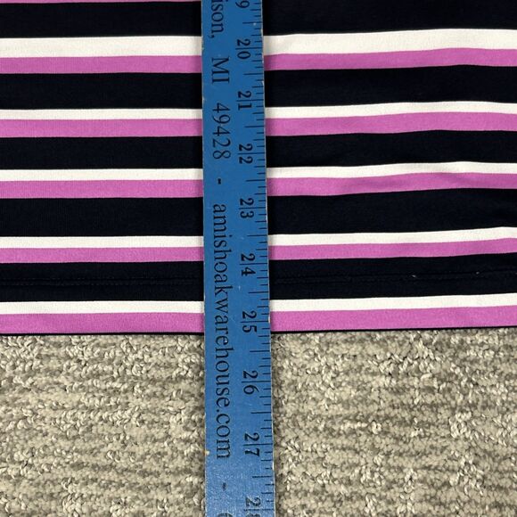 Tail Activewear Top Womens Large Golf Tennis Pickleball Striped Purple Navy - Picture 7 of 7